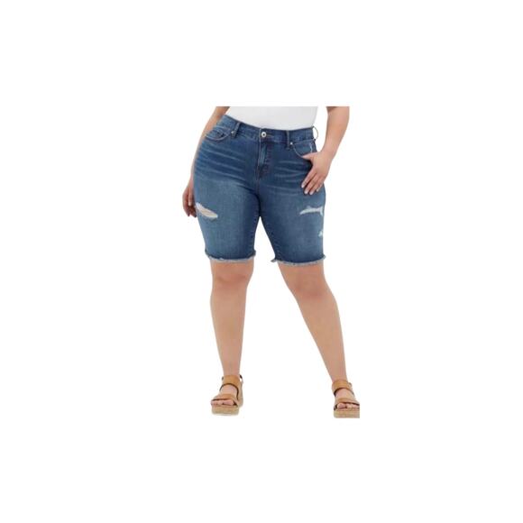 Torrid Vintage Stretch Denim Jean Mid-Rise Shorts Sz. 26 - Picture 1 of 8
